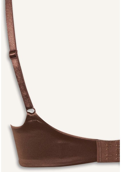 Saten Kaplı Yarım Dolgulu Balensiz Tişört Bra F7607AX25WN fırsatları