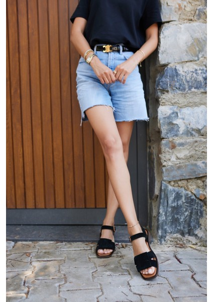 Cicca Kadın Bej Gercek Deri Suet Sandalet fiyatları