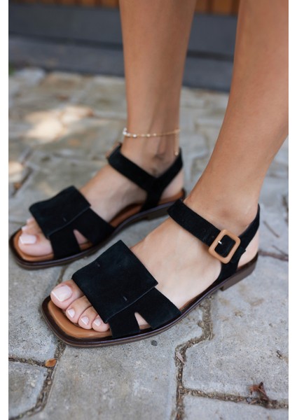 Cicca Kadın Bej Gercek Deri Suet Sandalet indirimleri