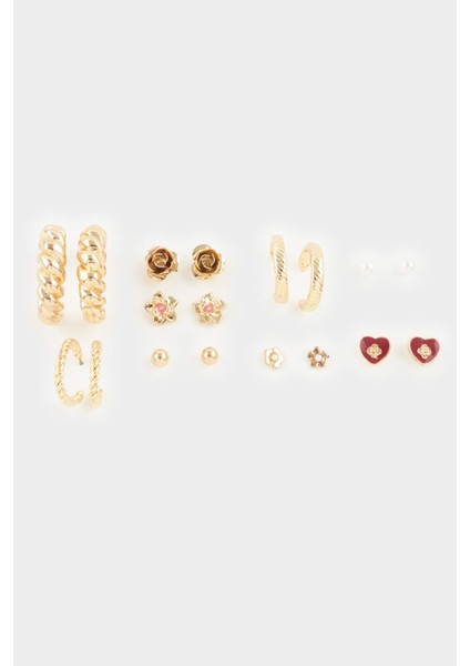 Kadın 9lu Gold KÜPE F7664AXNS