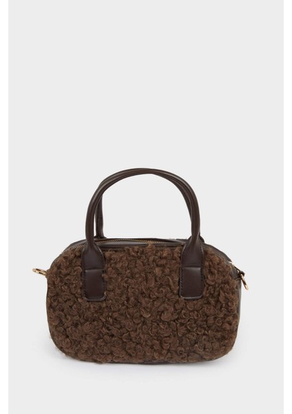 Kadın Pelüş Detaylı Suni Deri Çapraz Çanta F5443AXNS