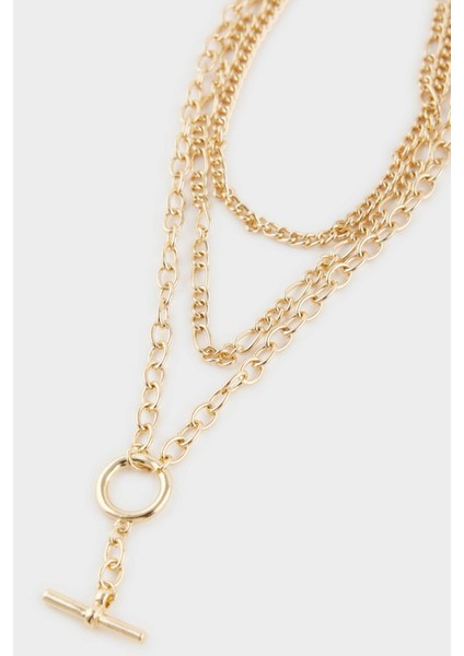 Kadın 3'lü Gold Kolye F7706AXNS fiyatları