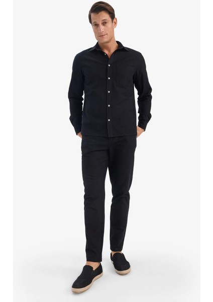 %100 Pamuk Slim Fit Beli Lastikli Keten Görünümlü Cepli Düz Paça Jogger Pantolon D2671AX25AU fiyatları