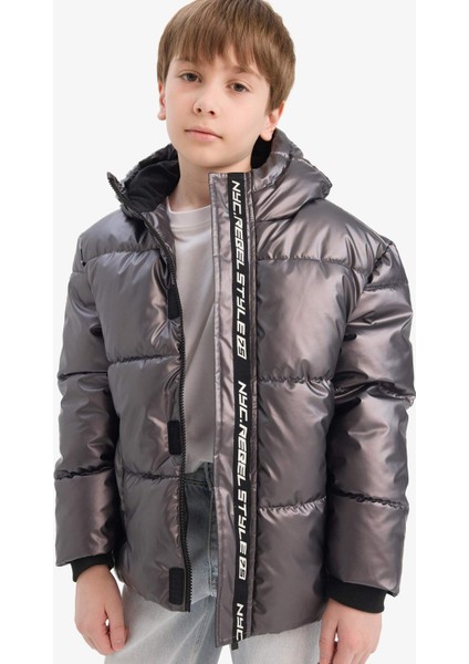 Erkek Çocuk Su Itici Kapüşonlu Polar Astarlı Şişme MONT C5524A825WN