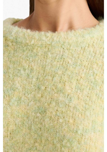 Oversize Geniş Kalıp Bisiklet Yaka KAZAK F3256AX25WN indirimleri