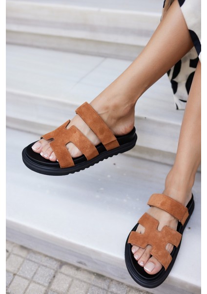 Putto Kadın Yeşil-Pembe Gercek Deri Terlık fırsatları