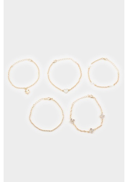 Kadın 5'li Gold Bileklik F7718AXNS