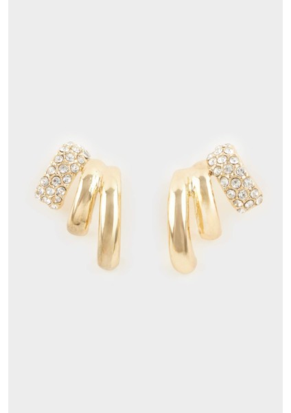 Kadın Taşlı Gold KÜPE F7662AXNS