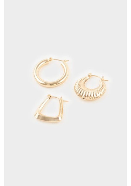 Kadın 3lü Gold KÜPE F7656AXNS fiyatları