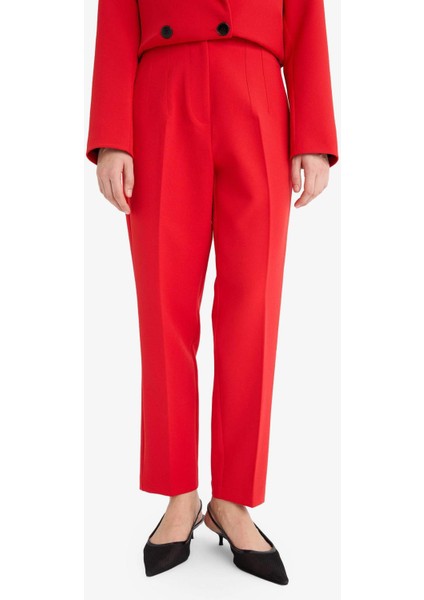 Carrot Fit Fermuarlı Yüksek Bel Dar Paça Crop Pantolon C2466AX25AU fırsatları