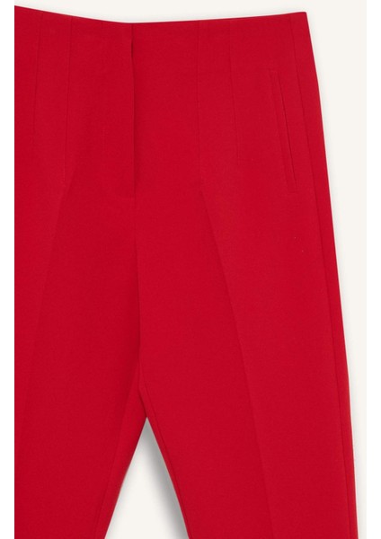 Carrot Fit Fermuarlı Yüksek Bel Dar Paça Crop Pantolon C2466AX25AU