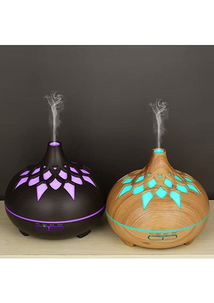 Sonx Aroma Difüzör Gece Işığı 7 LED Desenli Nemlendirici Kumandalı Buhar Makinesi 550 ml fiyatları