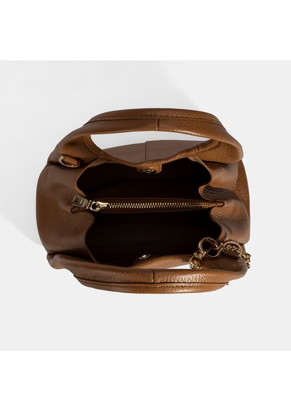 Kadın Taba Charm Aksesuarlı Deri El Çantası indirimleri