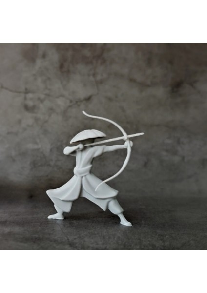 Samuray Okçu Figürü | 3D Baskı Sanatı | Koleksiyonluk Masaüstü Dekor.7cm