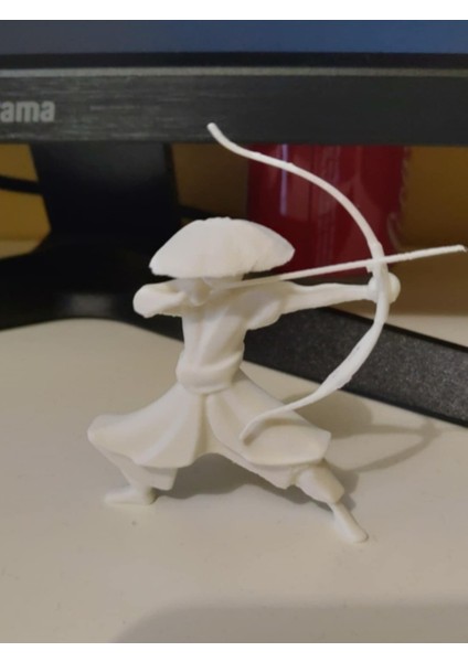 Samuray Okçu Figürü | 3D Baskı Sanatı | Koleksiyonluk Masaüstü Dekor.7cm modelleri
