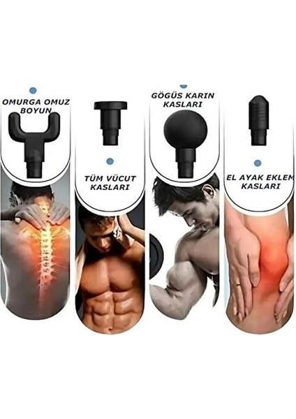 Yeni Nesil Masaj Tabancası 4 Başlıklı Sporcu Şarjlı Kablosuz Bacak Ayak Masaj Aleti Tabancası modelleri