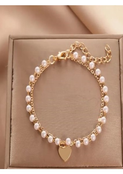 Incili Kalpli BILEKLIK-18K Altın Kaplama