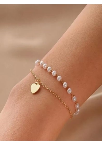 Incili Kalpli BILEKLIK-18K Altın Kaplama fiyatları