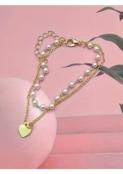 Incili Kalpli BILEKLIK-18K Altın Kaplama modelleri