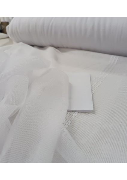 Şerit Desenli Panama Keteni - Optik Beyaz - Pileli Dikim 1x2,5 Pile - EFES500 indirimleri