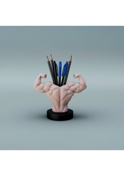 Gym Vücut Geliştirme Temalı 3D Baskı Kalemlik (20 Cm) modelleri