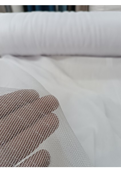 Şerit Desenli Panama Keteni - Optik Beyaz - Pileli Dikim 1x2,5 Pile - EFES500 fiyatları