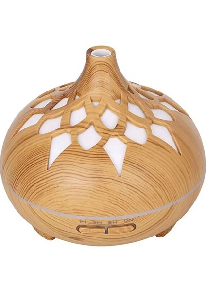 Sonx Aroma Difüzör Gece Işığı 7 LED Desenli Nemlendirici Kumandalı Buhar Makinesi 550 ml