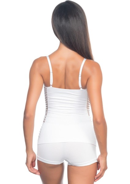 Beyaz Mı Emay 5037 Ip Askılı Fantazi Atlet Korse