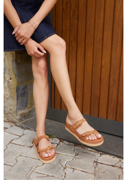 Neretto Kadın Taba Gercek Deri Suet Eva Taban Terlık