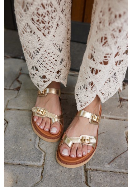 Neretto Kadın Taba Gercek Deri Suet Eva Taban Terlık