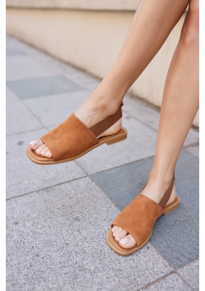 Raggio Kadin Kahve Suet Lastık Detay Terlik modelleri