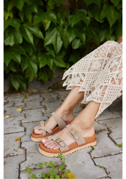 Neretto Kadın Taba Gercek Deri Suet Eva Taban Terlık fiyatları