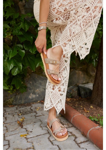 Neretto Kadın Taba Gercek Deri Suet Eva Taban Terlık fırsatları