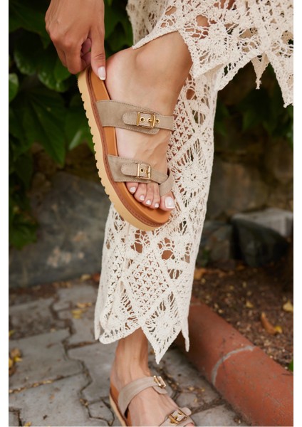 Neretto Kadın Taba Gercek Deri Suet Eva Taban Terlık indirimleri