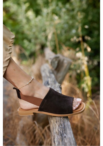 Raggio Kadin Kahve Suet Lastık Detay Terlik indirimleri