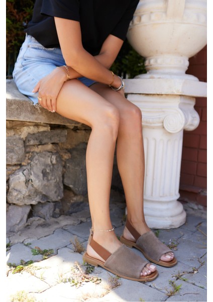 Raggio Kadin Kahve Suet Lastık Detay Terlik fiyatları