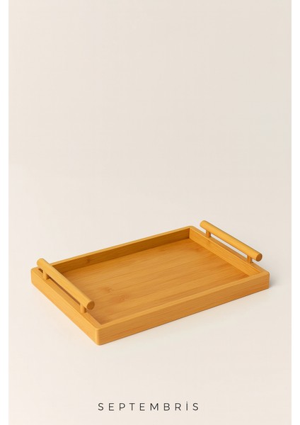 Küçük Bambu Dikdörtgen Servis Tepsisi 23,5×35 cm