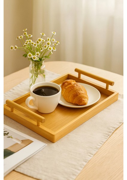 Küçük Bambu Dikdörtgen Servis Tepsisi 23,5×35 cm indirimleri
