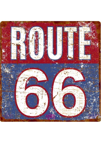Amerikan Stil Route 66 Tabela – Garaj/kafe Için Dekoratif Levha