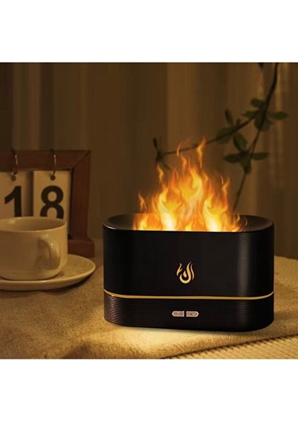 Alev Efektli Ultrasonik Hava Nemlendirici – Sessiz, Otomatik Kapanma, LED Işıklı Aroma Difüzör fırsatları