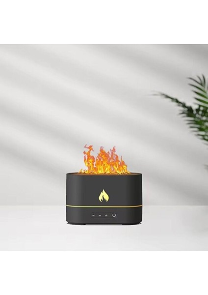 Alev Efektli Ultrasonik Hava Nemlendirici – Sessiz, Otomatik Kapanma, LED Işıklı Aroma Difüzör