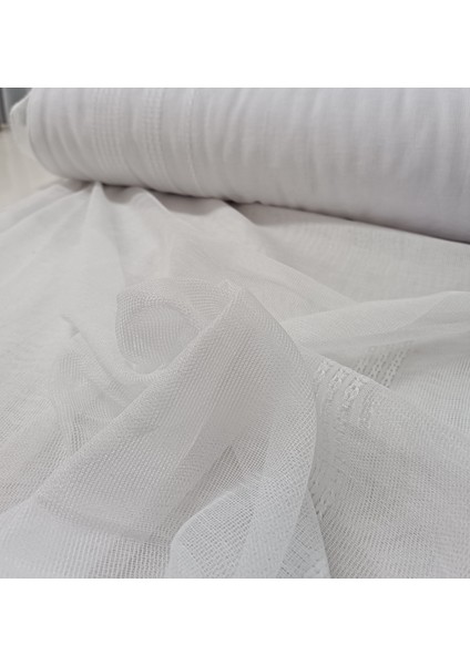 Şerit Desenli Panama Keteni - Optik Beyaz - Pileli Dikim 1x2,5 Pile - EFES500 fırsatları