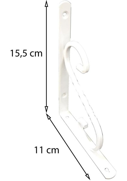 Ferforje Raf Altı No1 Beyaz