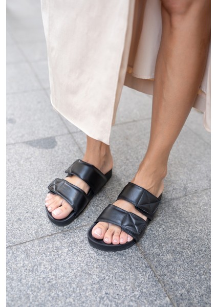 Viana Kadin Siyah Gercek Deri Terlik fiyatları