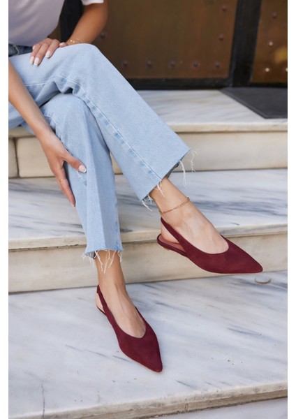 Vera Kadın Taba Gercek Suet Mını Topuklu Slıngback Ayakkabi fırsatları