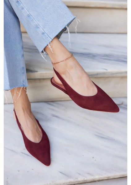Vera Kadın Taba Gercek Suet Mını Topuklu Slıngback Ayakkabi indirimleri