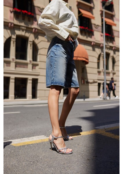 Chuki Kadın Gumus Bantlı Topuklu Sandalket indirimleri