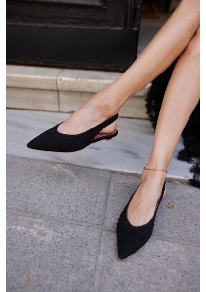 Vera Kadın Taba Gercek Suet Mını Topuklu Slıngback Ayakkabi indirimleri