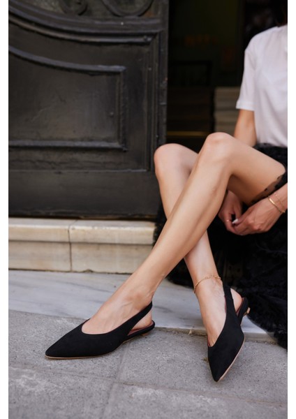 Vera Kadın Taba Gercek Suet Mını Topuklu Slıngback Ayakkabi