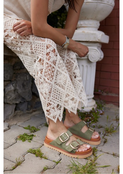 Primo Kadın Mavi Gercek Suet Eva Terlık fiyatları